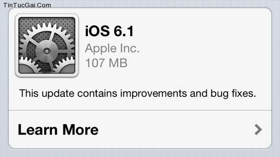 Chính thức ra mắt hệ điều hành iOS 6.1