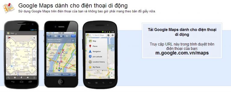 Tải Google Maps dành cho điện thoại di động