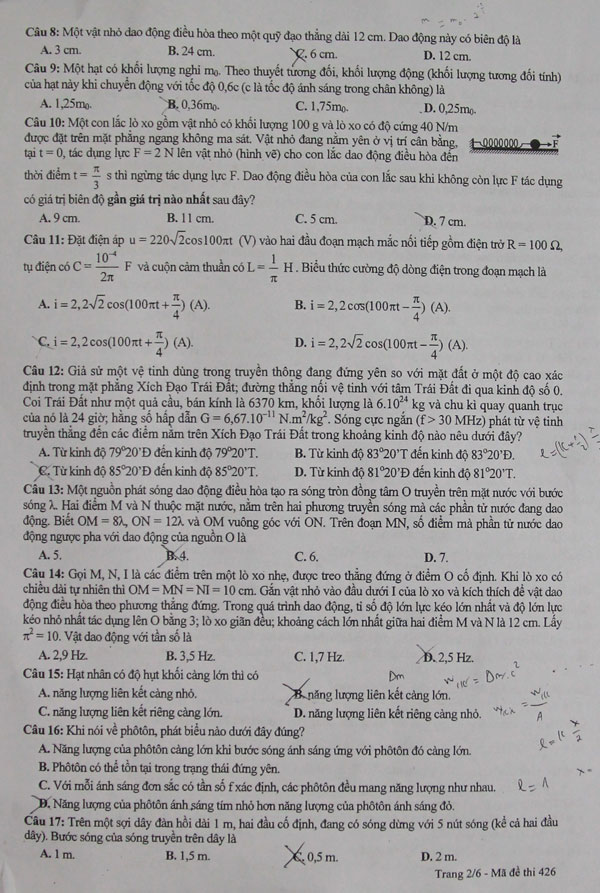 de thi dai hoc mon vat ly khoi a 2013 da co dap an moi nhat hinh 3